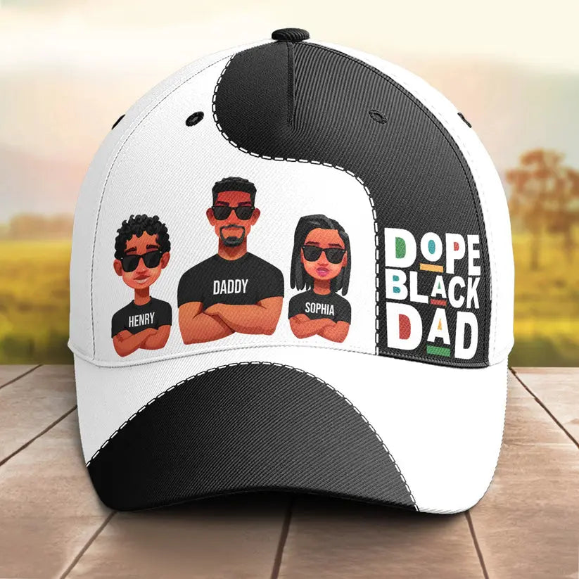 Dope Black Dad Ver 2 - Personalized Classic Cap Hat The Next Custom Gift