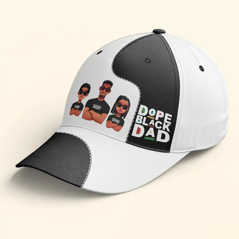 Dope Black Dad Ver 2 - Personalized Classic Cap Hat The Next Custom Gift