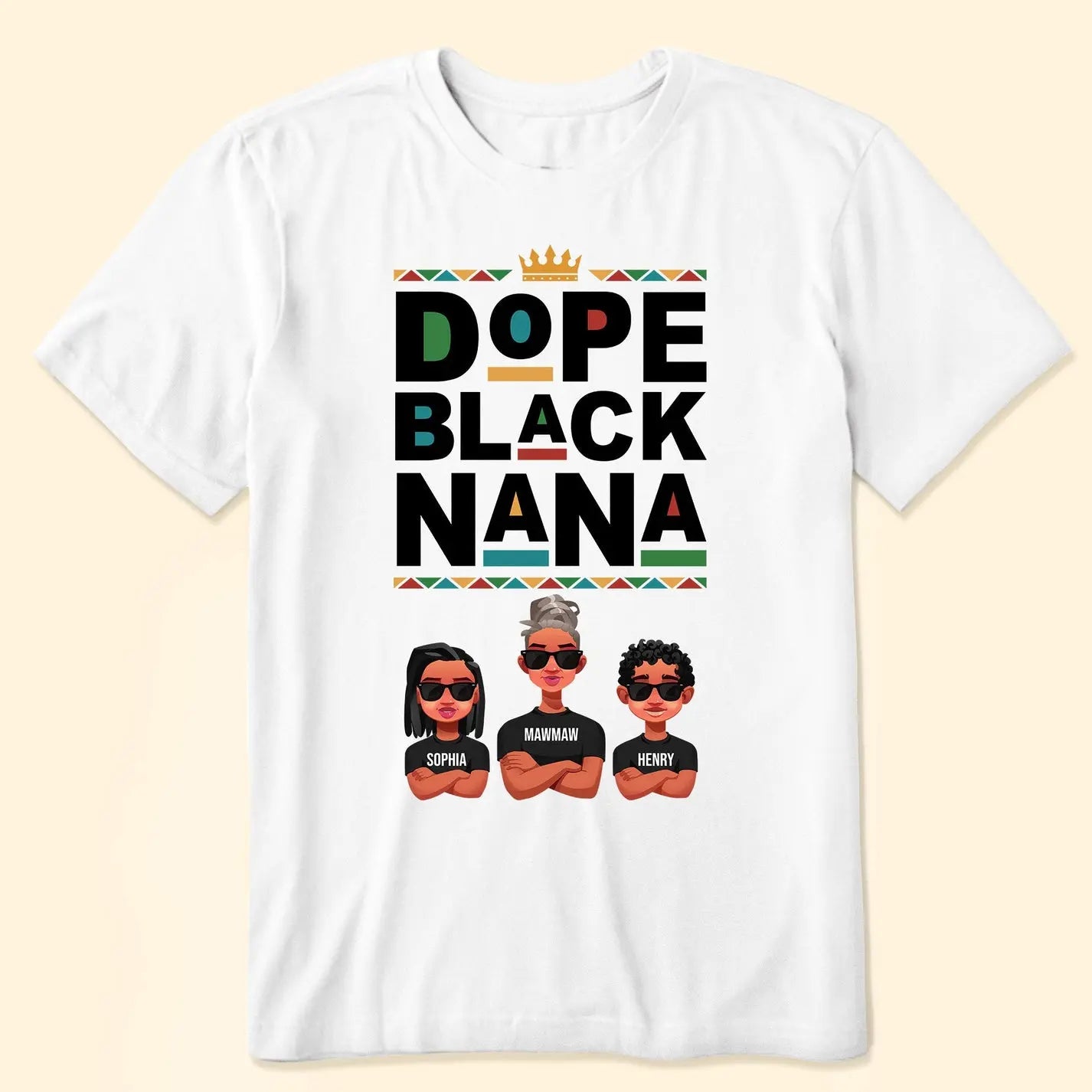 Dope Black Grandparents - Personalized Shirt Shirts & Tops The Next Custom Gift