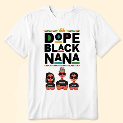 Dope Black Grandparents - Personalized Shirt Shirts & Tops The Next Custom Gift