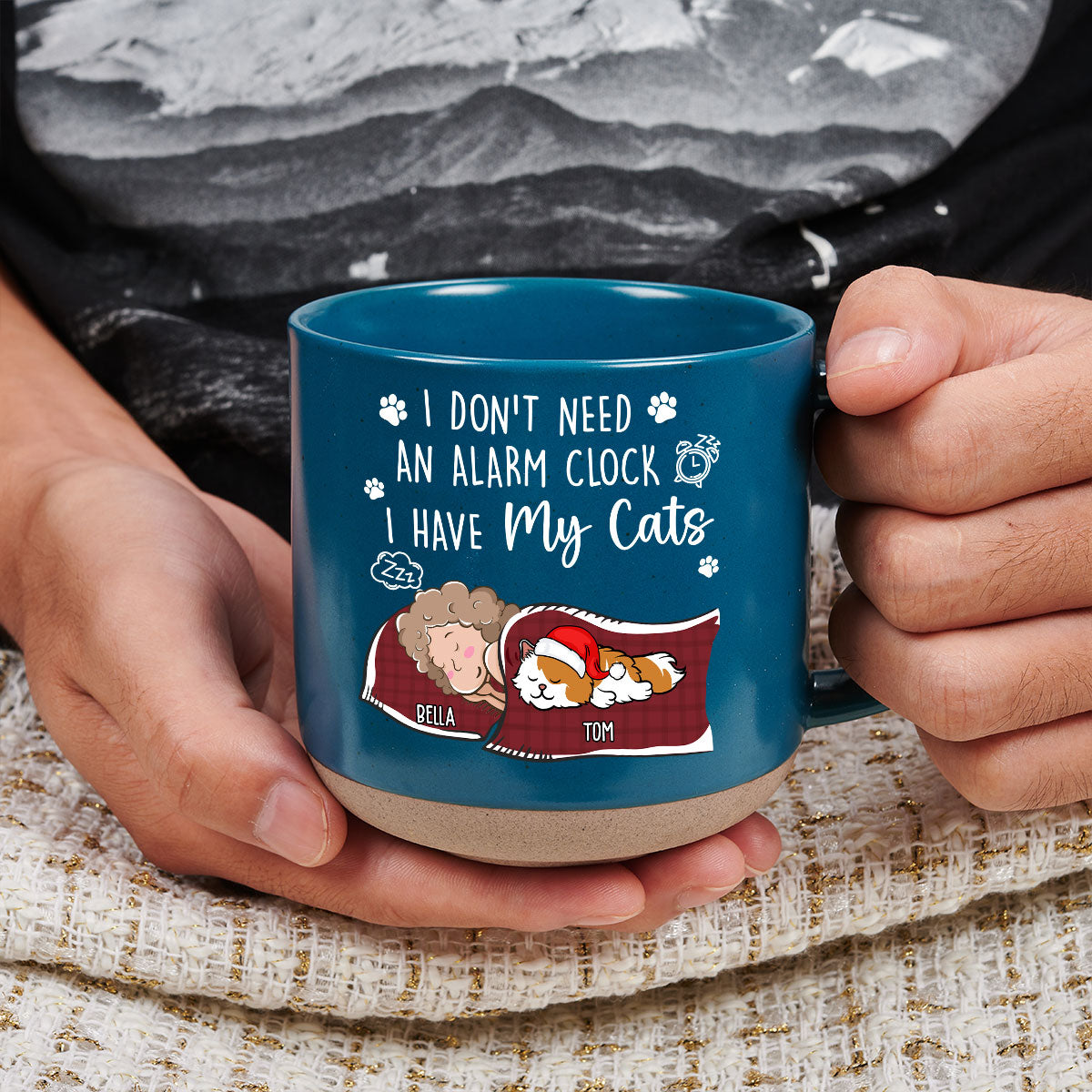 My Cat Alarm Clock - Personalized Custom Pottery Mug