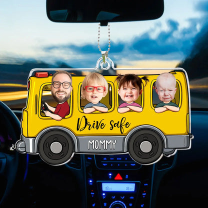 Drive Safe Mommy - Personalized Car Photo Ornament Car Ornament The Next Custom Gift