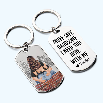 Drive Safe - Personalized Engraved Stainless Steel Keychain