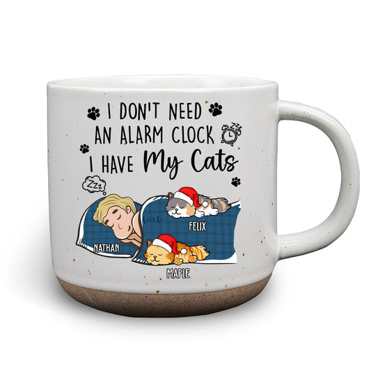 My Cat Alarm Clock - Personalized Custom Pottery Mug