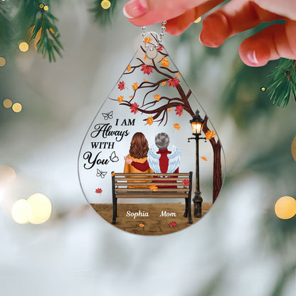 Always With You Memorial Keepsake Under Fall Tree Personalized Acrylic Ornament