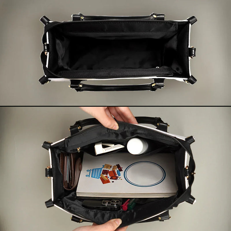 Birth Month Flower Watercolor Blooming In Love - Personalized Leather Bag