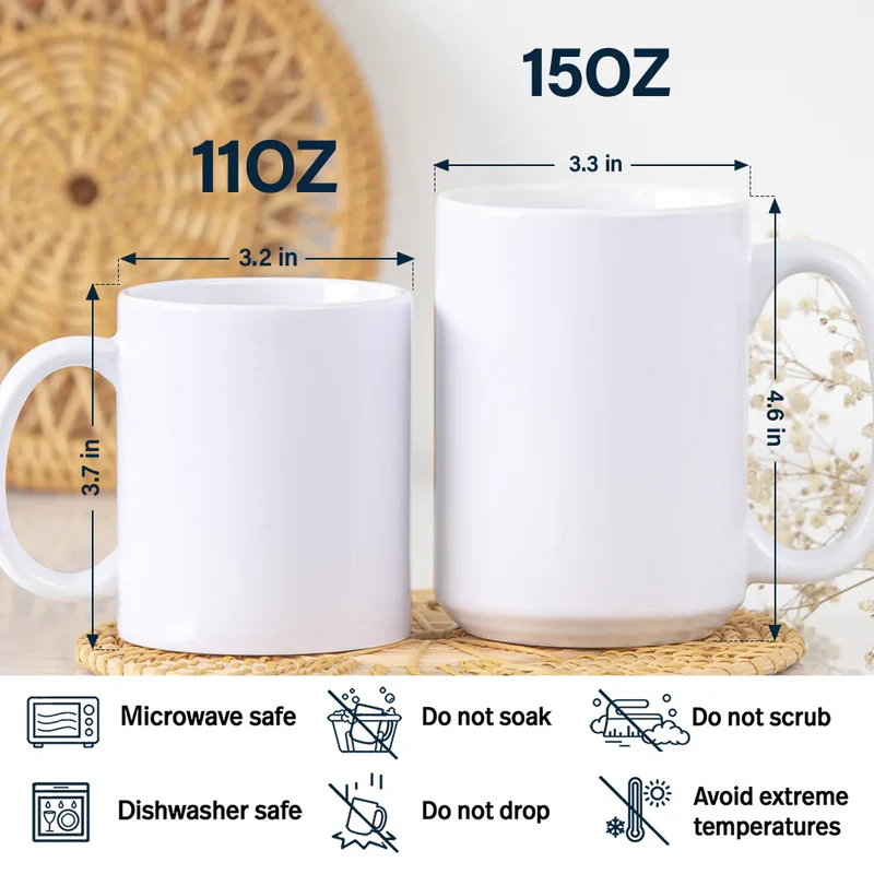 Toile De Jouy Birth Flowers For Grandma And Mom - Personalized White Edge-to-Edge Mug