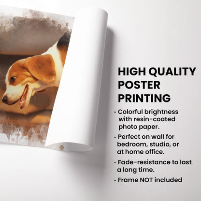 Personalized Watercolor Pet Poster From Photo, Gift For Pet Owners, New Pet Gift, Pet Memorial Gift