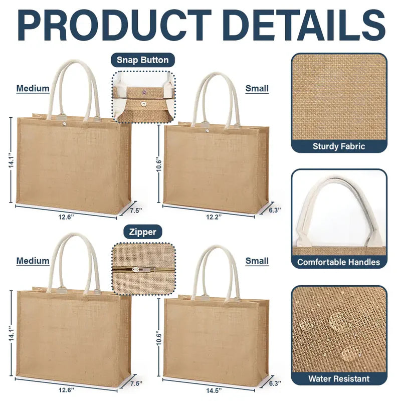 Dog Mom Cat Mom - Personalized Jute Beach Bag