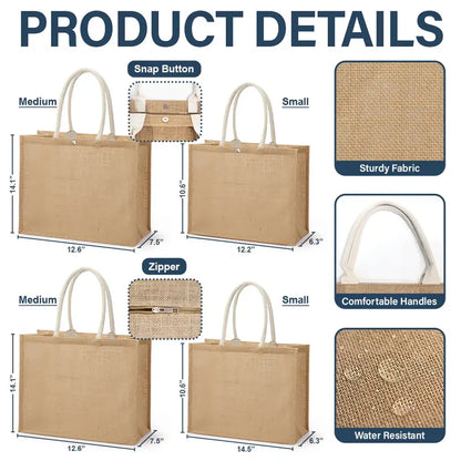 Dog Mom Cat Mom - Personalized Jute Beach Bag