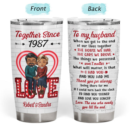 Family Couple Together Since - Gift For Couples - Personalized Custom Tumbler