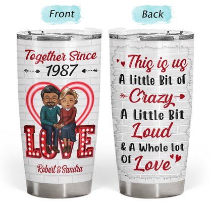 The Day I Met You - Anniversary, Birthday Gift For Spouse, Lover, Husband, Wife, Boyfriend, Girlfriend, Couple - Personalized Custom Tumbler