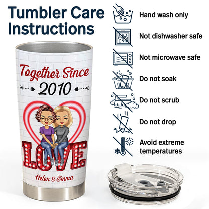 Family Couple Together Since - Gift For Couples - Personalized Custom Tumbler