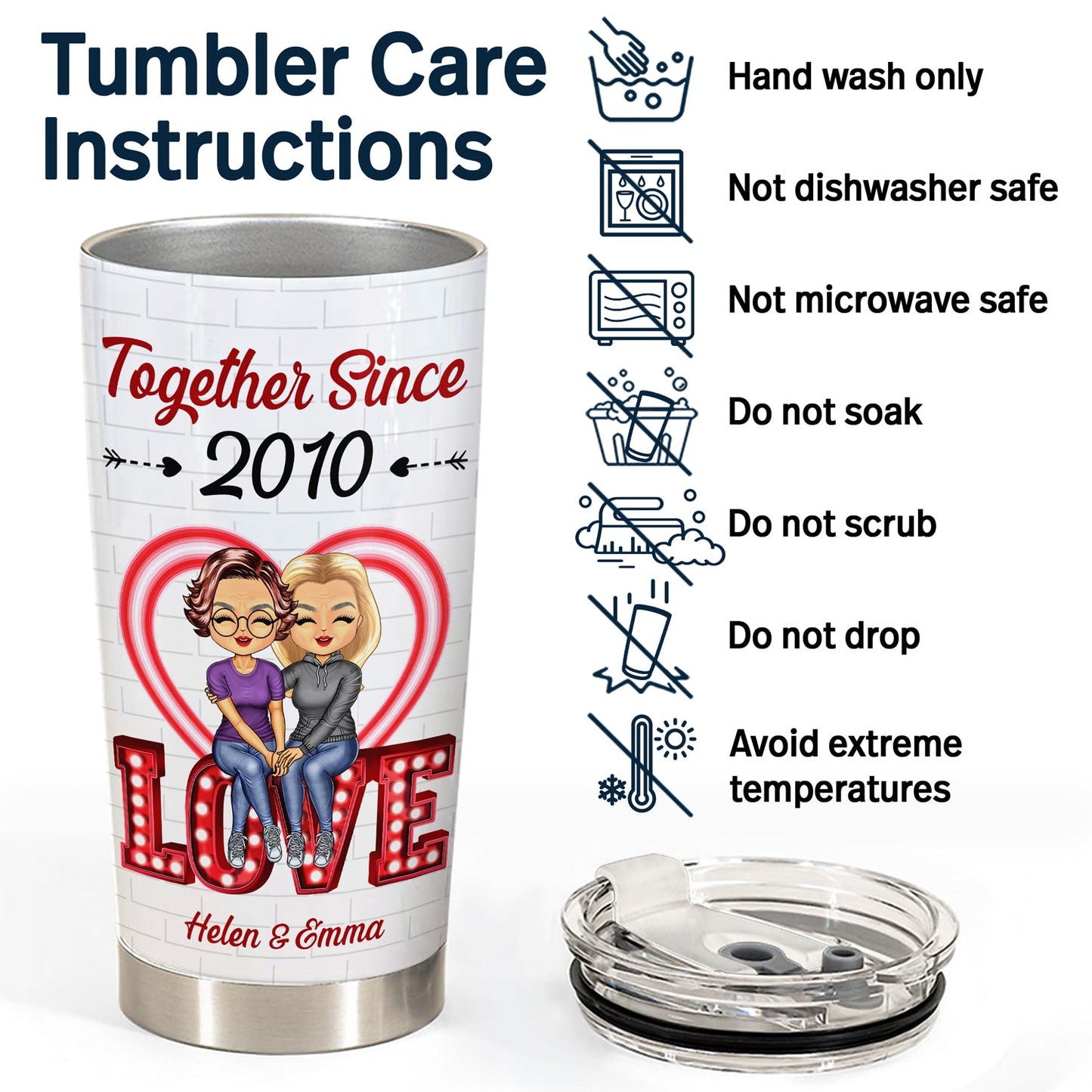 The Day I Met You - Anniversary, Birthday Gift For Spouse, Lover, Husband, Wife, Boyfriend, Girlfriend, Couple - Personalized Custom Tumbler