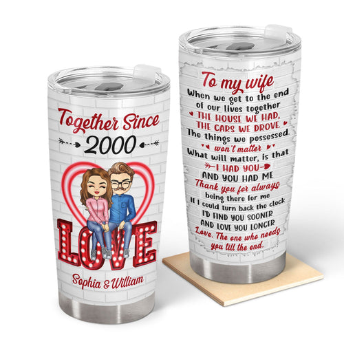 Family Couple Together Since - Gift For Couples - Personalized Custom Tumbler