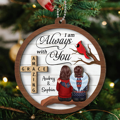 Amazing Grace Wooden Blocks Family Memorial Personalized 2-Layer Wooden Ornament, Christmas Decoration, Sympathy Gift, Remembrance Gift