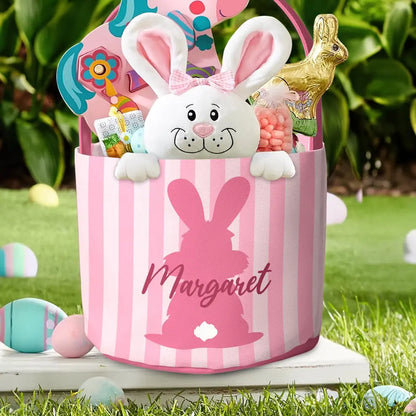 Easter - Customizing Kid's Name With Easter Bunny  - Personalized Easter Basket MCN