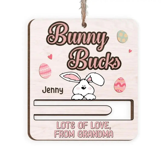 Easter Day - Bunny Bucks, Happy Easter Day - Personalized Money Holder  The Next Custom Gift