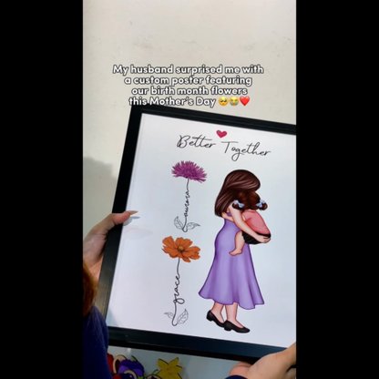 You Are My Everything, Birth Month Flower, Personalized Poster, First Mother's Day Gift