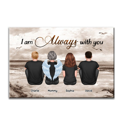 Always With You Sky Family Members, Memorial Personalized Canvas, Sympathy Gift