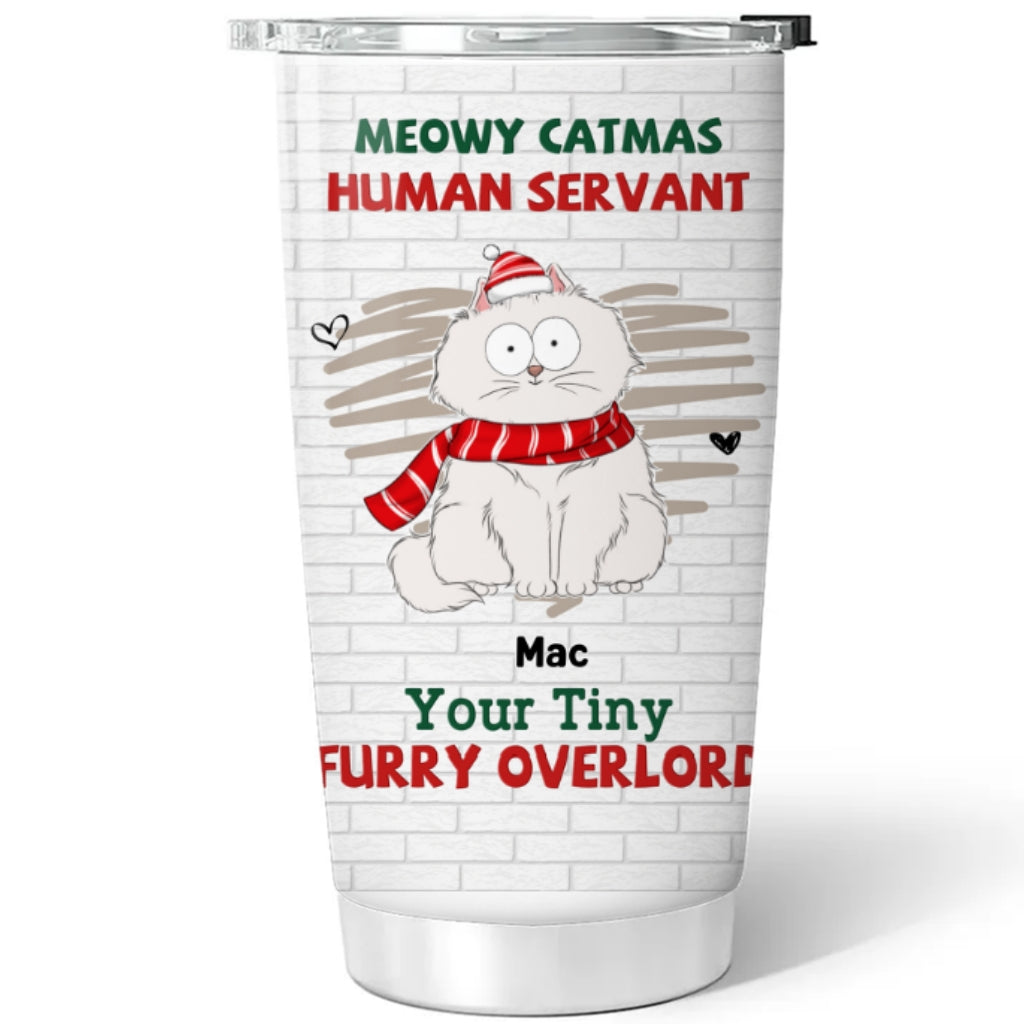 Tiny Cat Overlord Christmas - Personalized Custom Tumbler