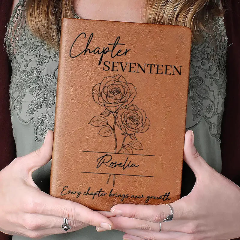 Every Chapter Brings New Growth Birthday Gifts - Personalized Leather Journal