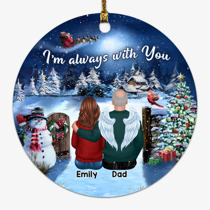 Christmas Gate Always With You Personalized Circle Ornament