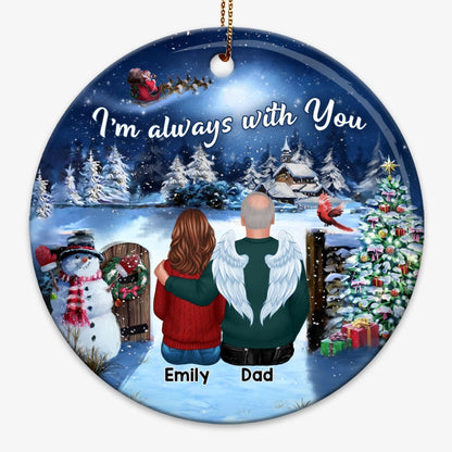 Christmas Gate Always With You Personalized Circle Ornament
