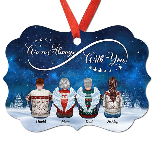 Always With You Infinity Family Memorial Personalized Christmas Ornament