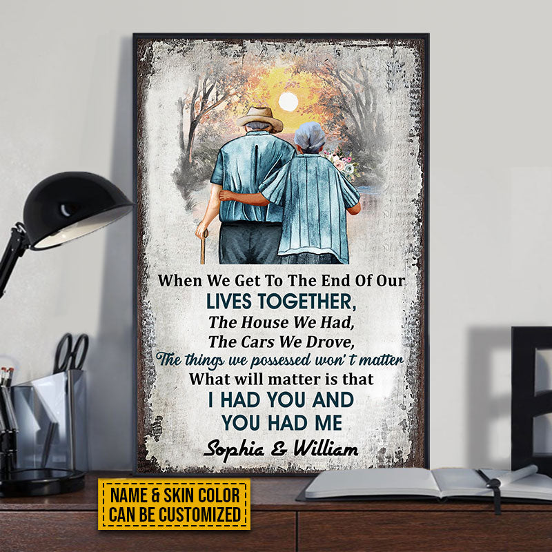 Family Old Couple Husband Wife When We Get Skin Vertical Custom Poster, Anniversary Gift, Memorial Gift, Sympathy, Wall Pictures, Wall Art, Wall Decor