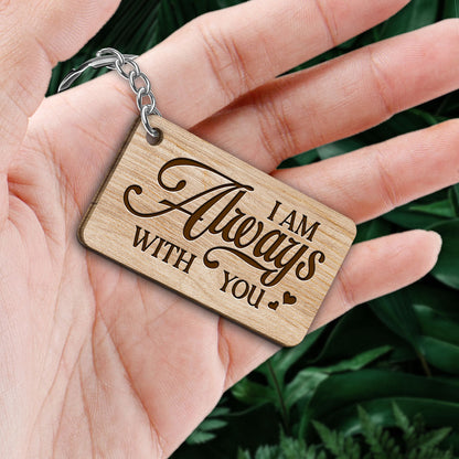 Family Remembrance Gift Memorial Always With You Family Kid Dog Cat Personalized Wooden Keychain