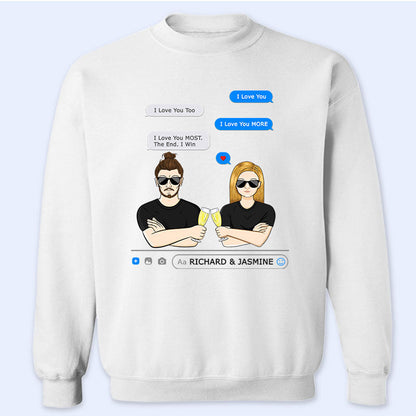 Family Couple I Love You Most - Gift For Couple - Personalized Custom Sweatshirt