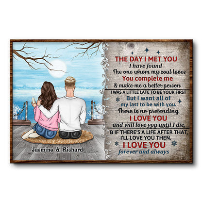 Family Couple The Day I Met You - Personalized Custom Poster