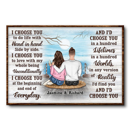 Family Couple I Choose You - Personalized Custom Poster