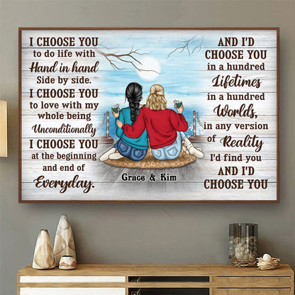 Family Couple I Choose You - Personalized Custom Poster