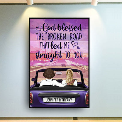 The Broken Road - Gift For Couples - Personalized Custom Poster
