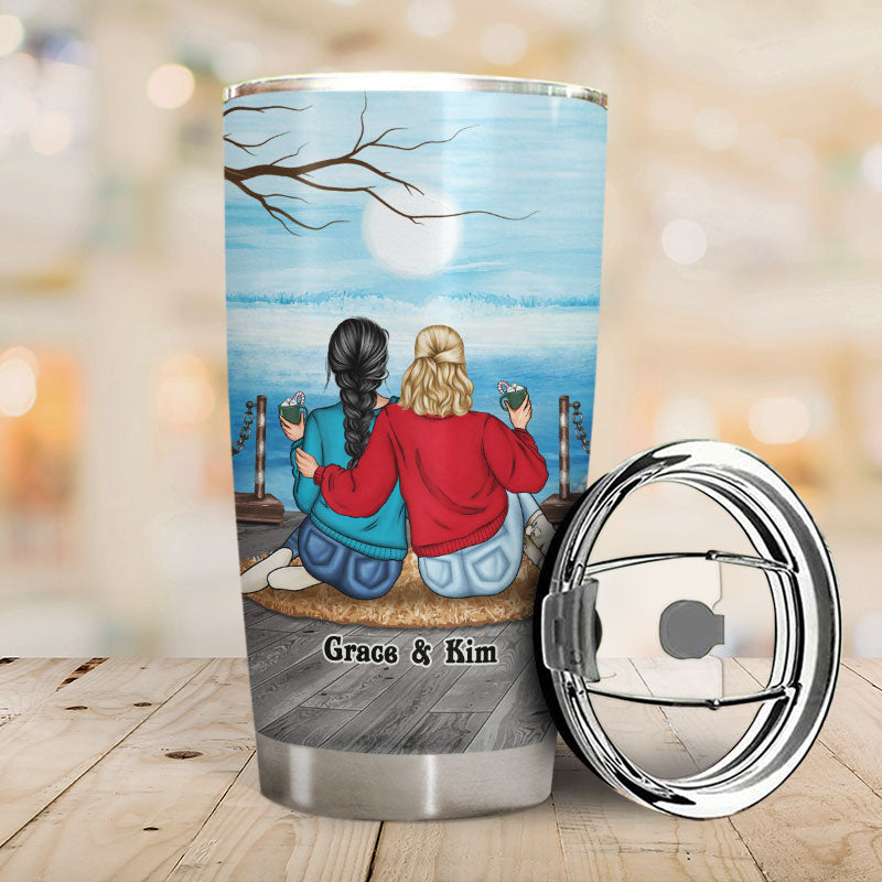 Family Couple Annoying Each Other - Personalized Custom Tumbler