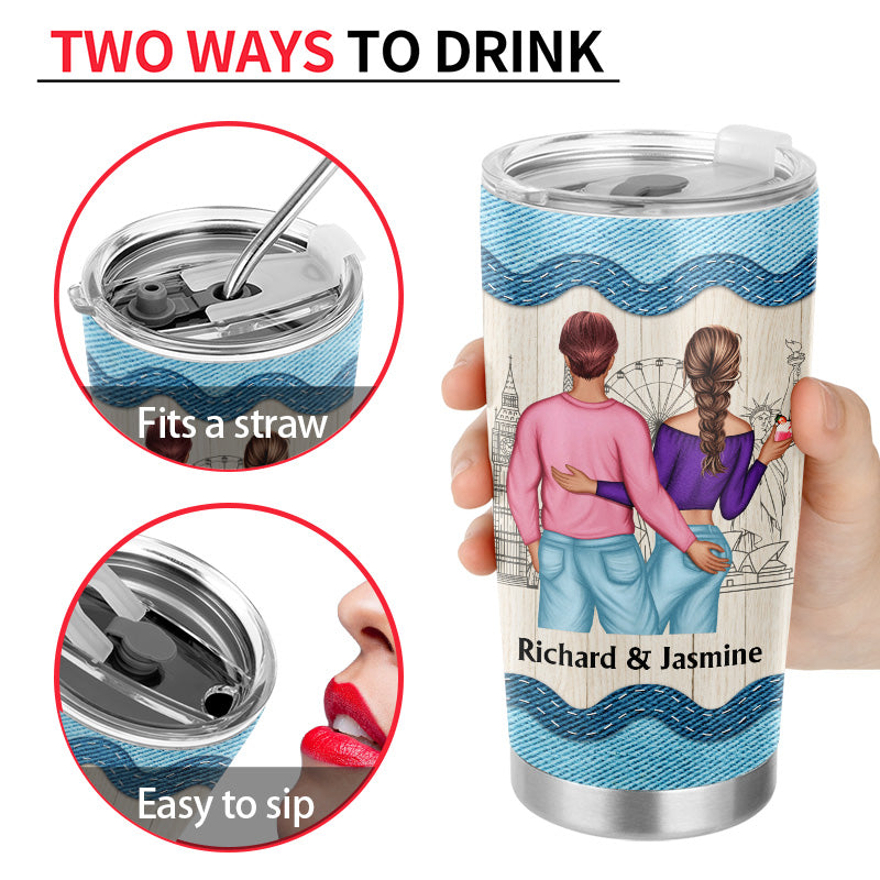 Couple Always Be By Your Side - Personalized Custom Tumbler