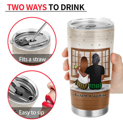 Couple Gift Touch Your Butt - Personalized Custom Tumbler
