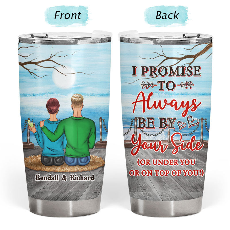 Couple Family Always By Your Side - Personalized Custom Tumbler