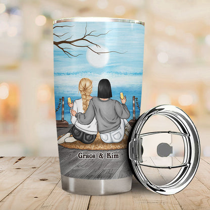 Couple Family Always By Your Side - Personalized Custom Tumbler
