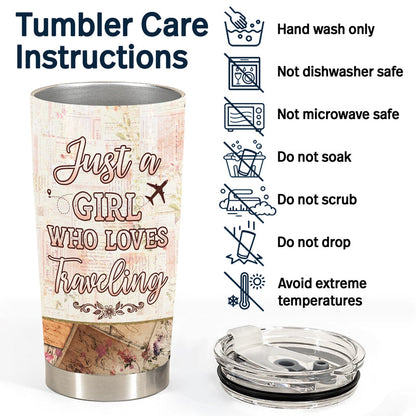 Travel Chibi Catch Flights Not Feelings - Personalized Custom Tumbler