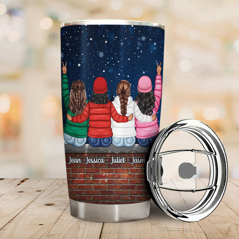 Winter As Unique As A Snowflake - Christmas Gift For Sisters - Personalized Custom Tumbler