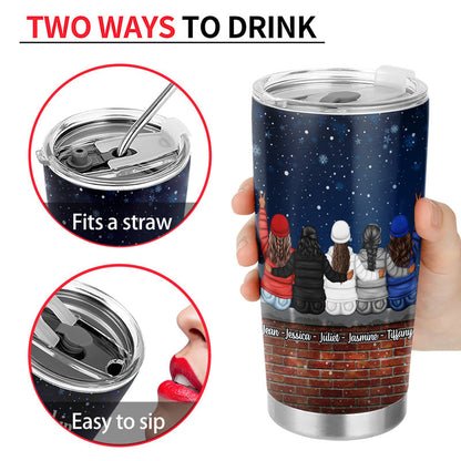 Winter As Unique As A Snowflake - Christmas Gift For Sisters - Personalized Custom Tumbler