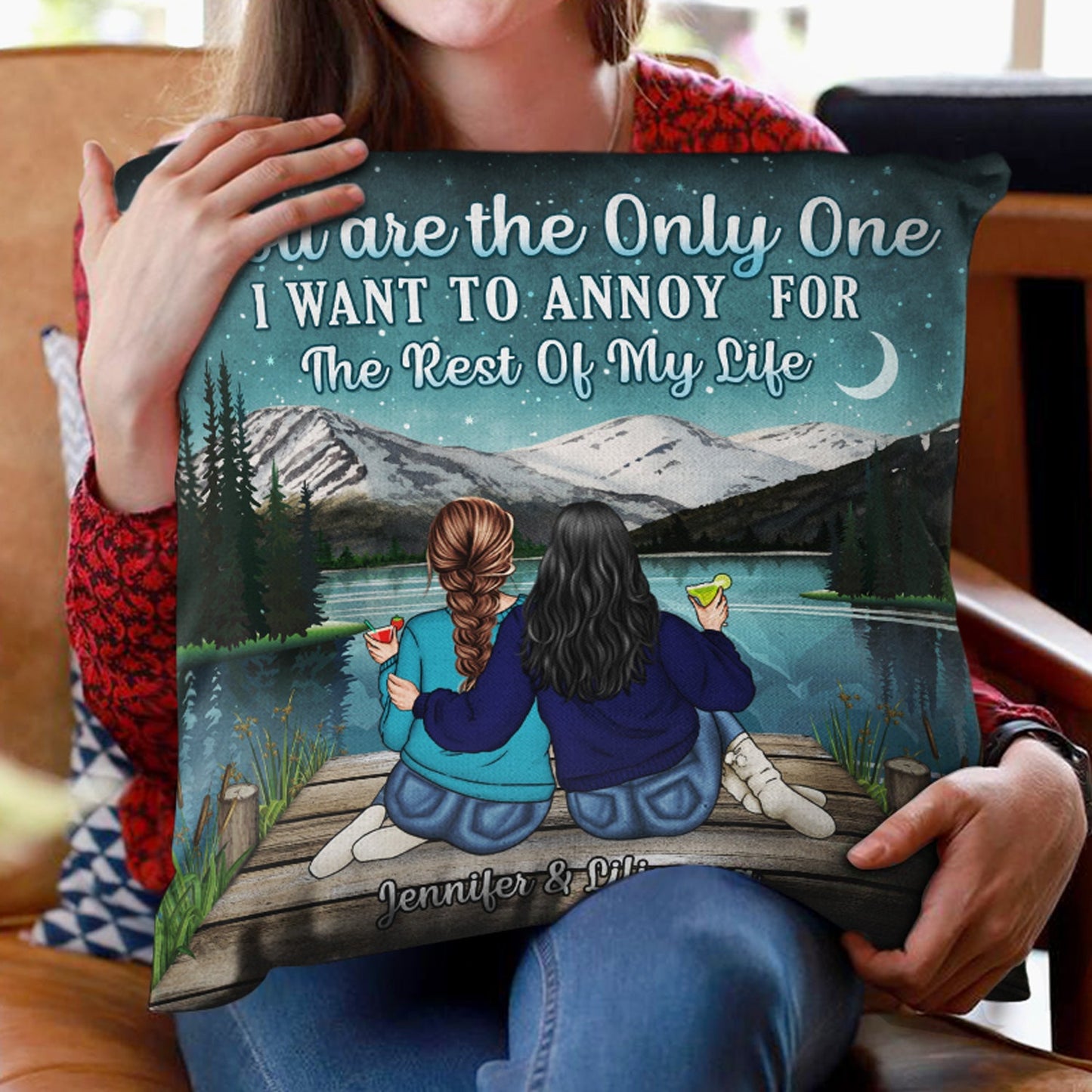 Couple Gift Lake I Want To Annoy For The Rest Of My Life - Personalized Custom Pillow