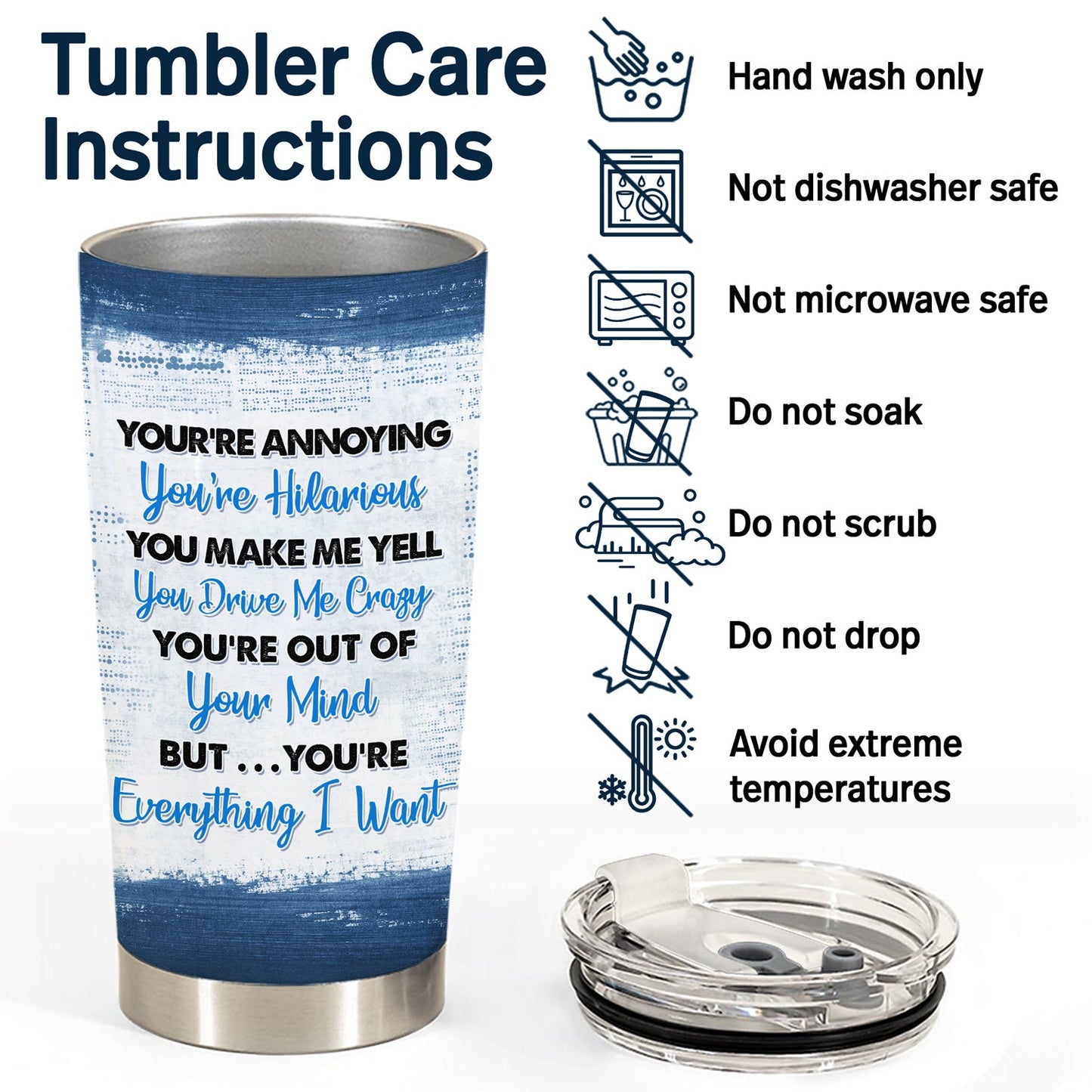 You're Everything I Want - Gift For Couples - Personalized Custom Tumbler