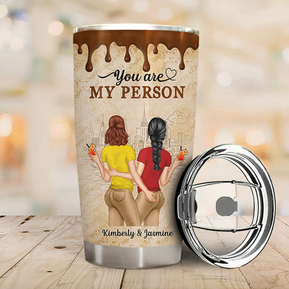 Couple I Like My Coffee Hot - Personalized Custom Tumbler