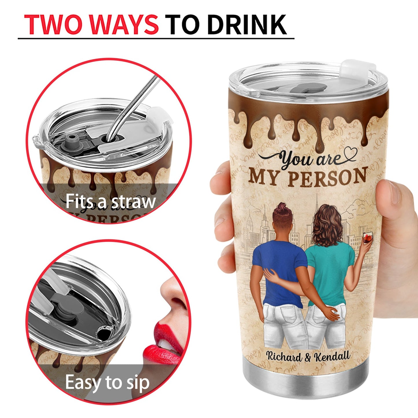 Couple I Like My Coffee Hot - Personalized Custom Tumbler