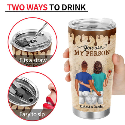 Couple I Like My Coffee Hot - Personalized Custom Tumbler
