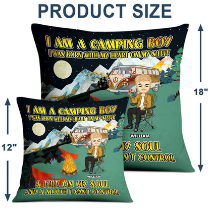 I Am A Camping Girl Boy - Personalized Custom Pillow